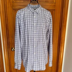 Men's Egara Long Sleeve Button Down Dress Shirt, Purple & White, Size 2XLT